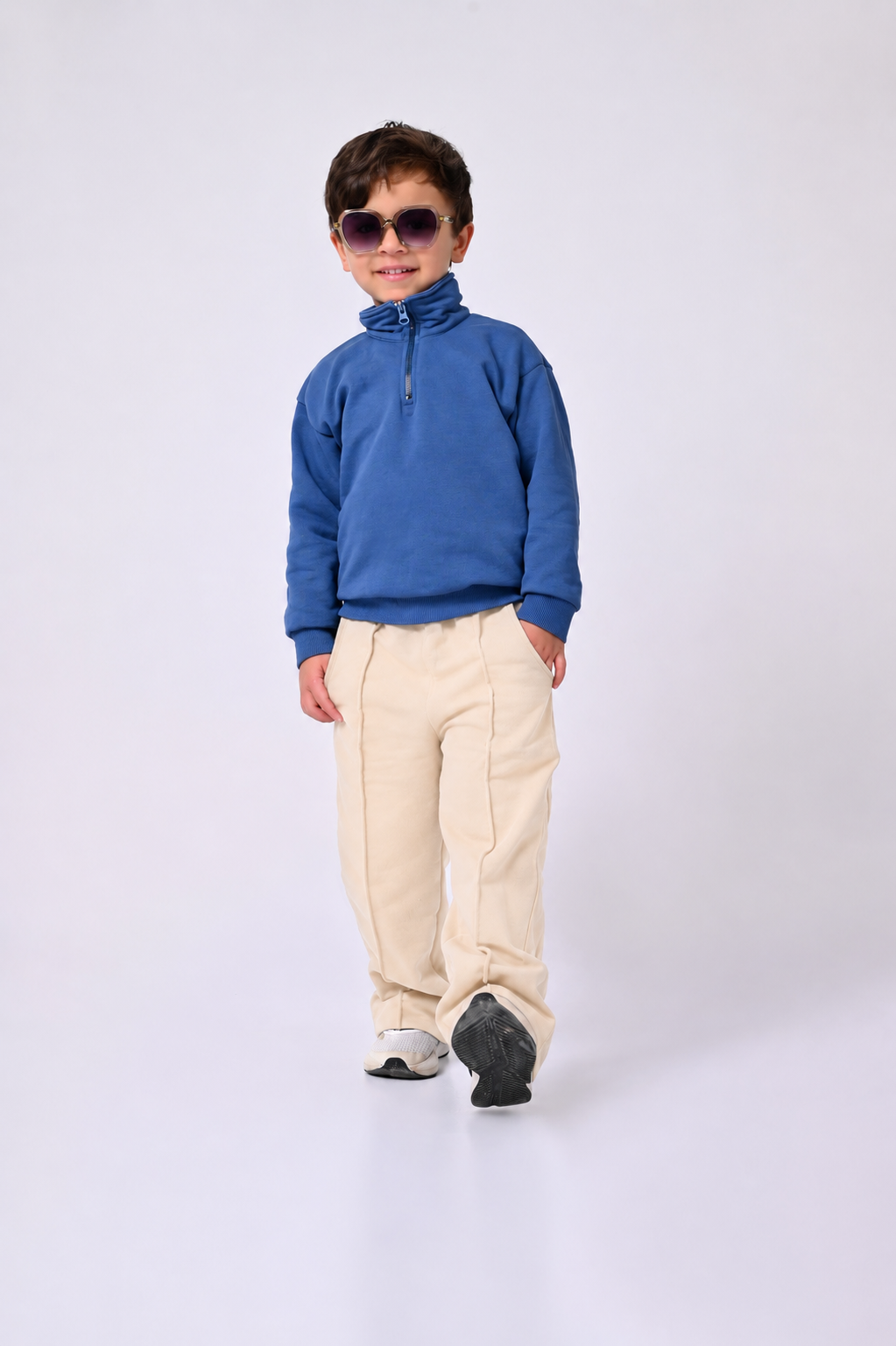 Beige Wide Leg Sweatpants
