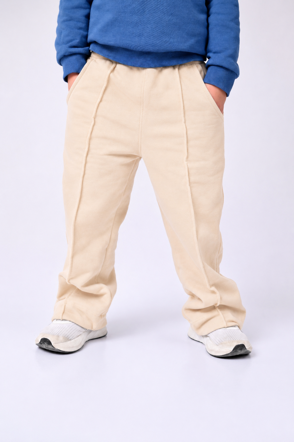 Beige Wide Leg Sweatpants