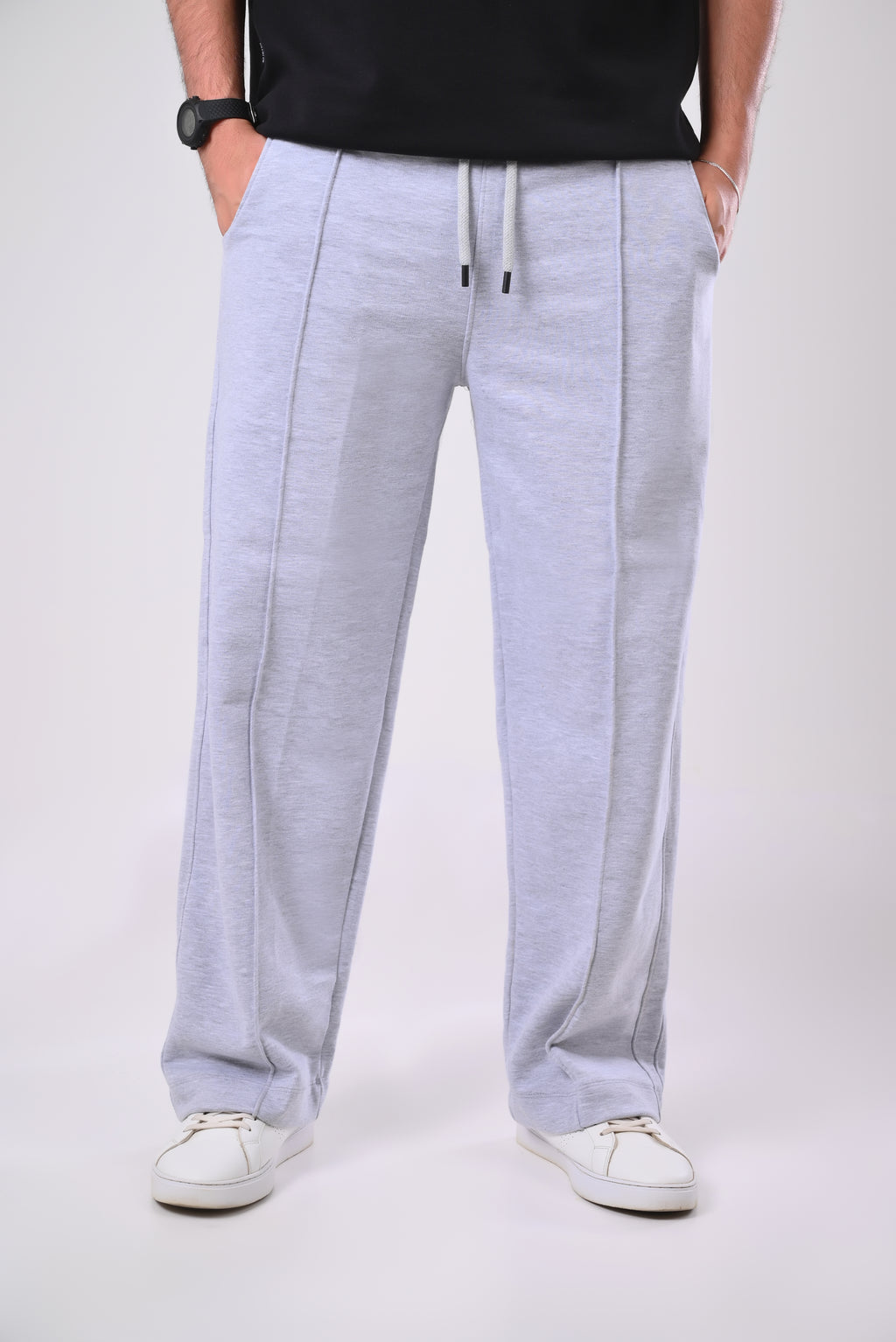 Light Gray Wide Leg Sweatpants