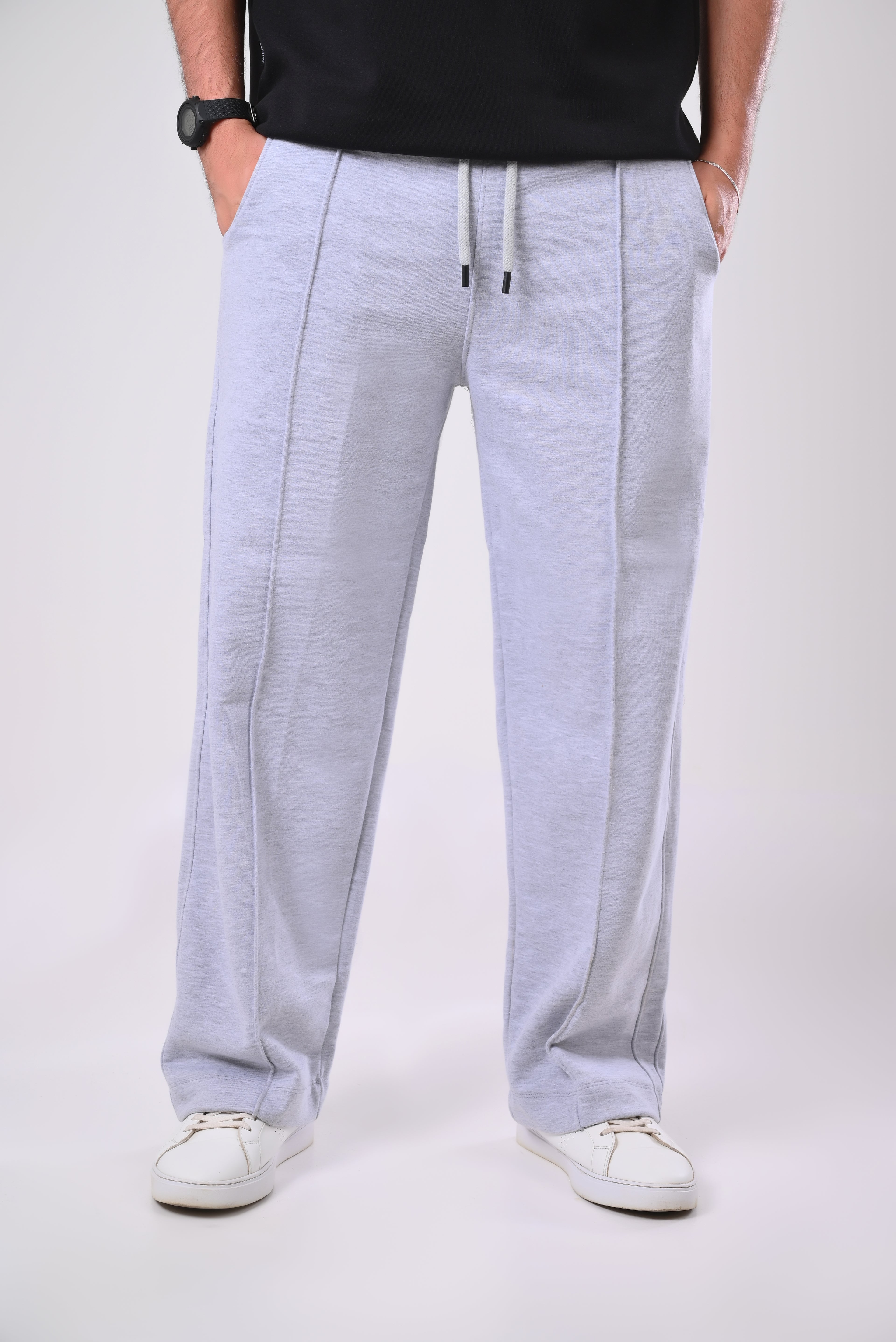 Light Gray Wide Leg Sweatpants