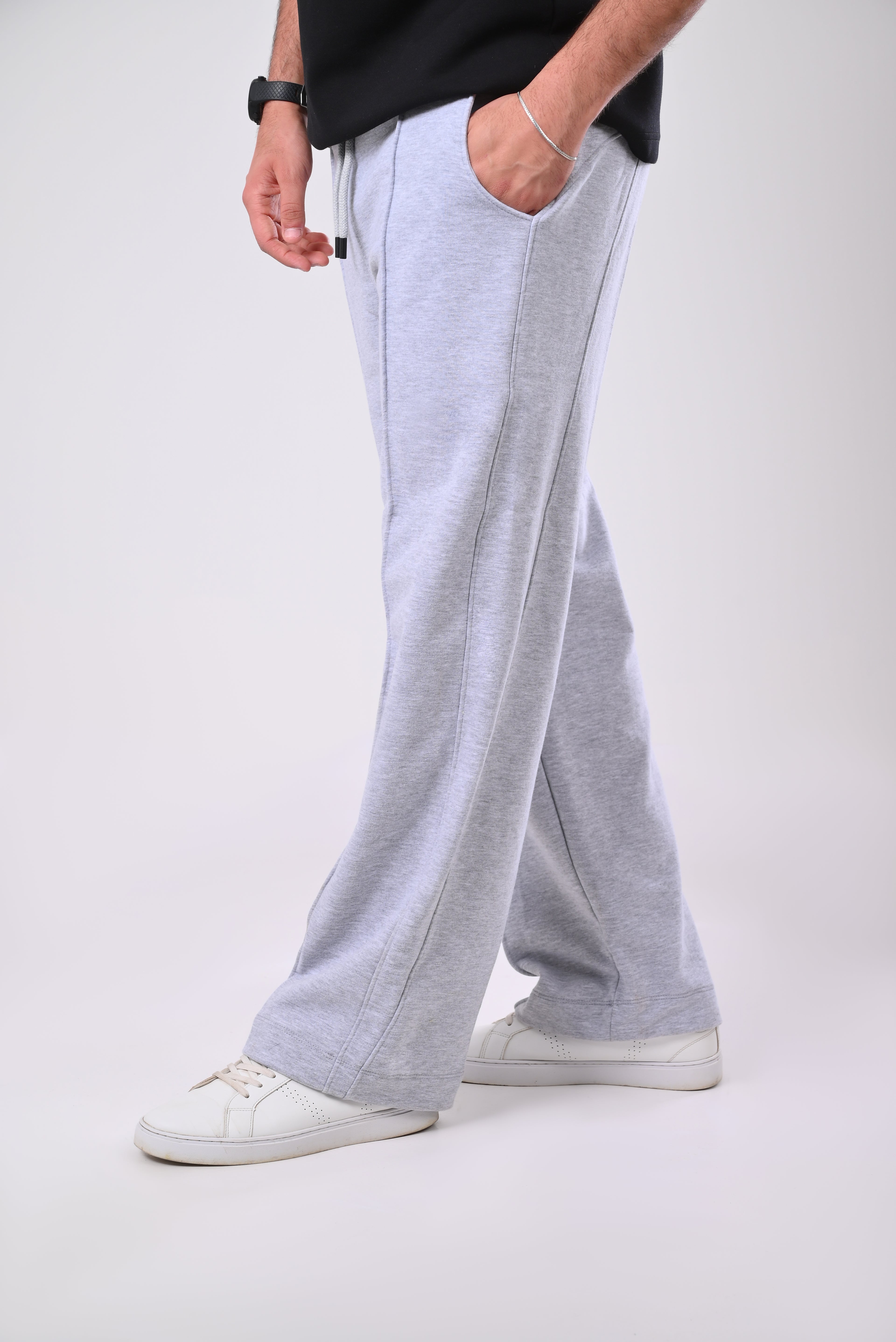 Light Gray Wide Leg Sweatpants